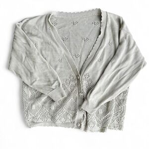 Light sea foam vintage knitted cardigan